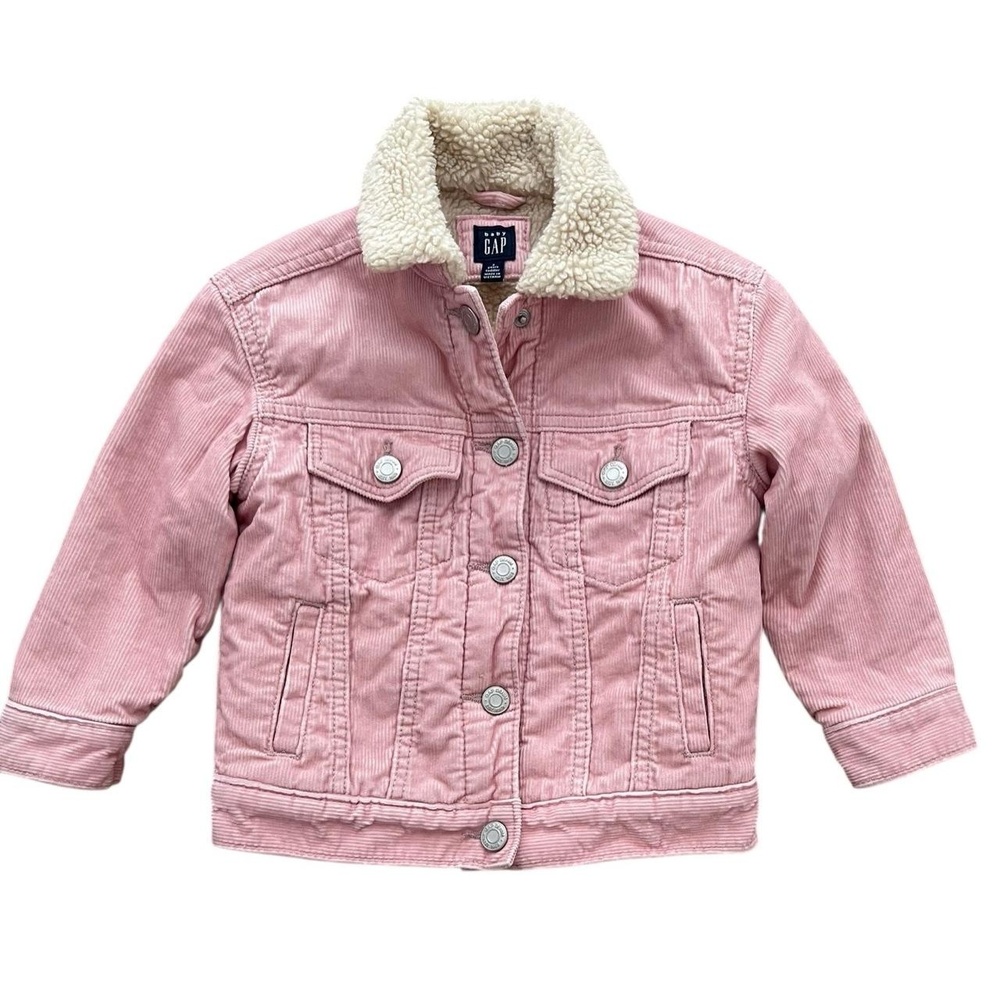 Baby Gap Corduroy Sherpa Jacket Pink Size 2T
